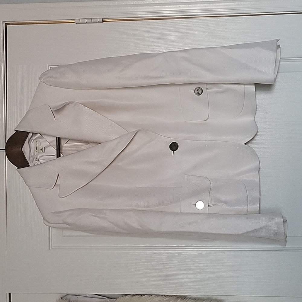 Banana Republic Shiny White Blazer